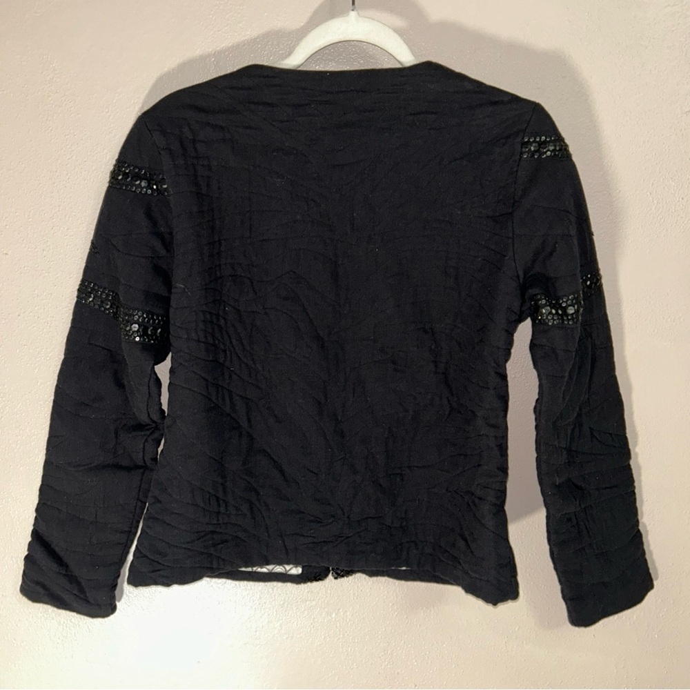 Black Beaded embellished Women's Jacket - Picture 2 of 5
